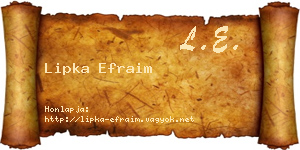 Lipka Efraim névjegykártya